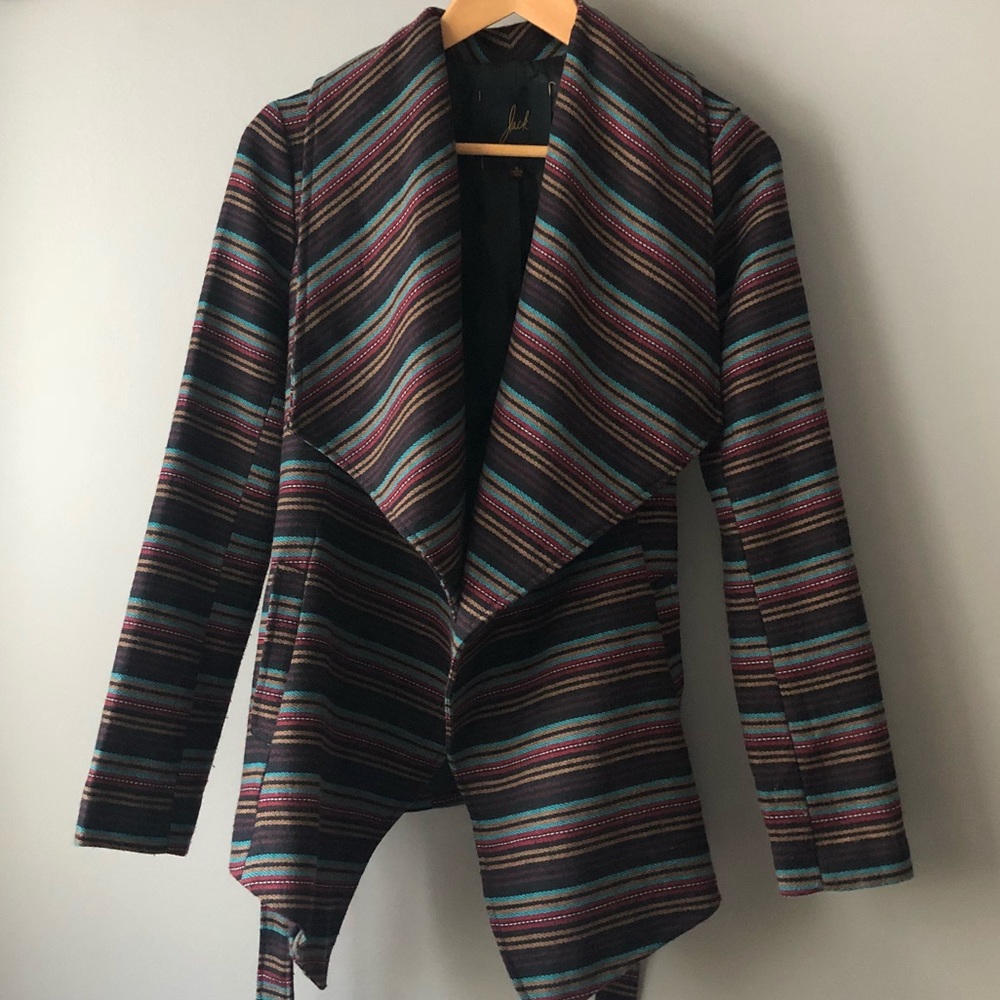 BB Dakota Multicolor Striped Coat
